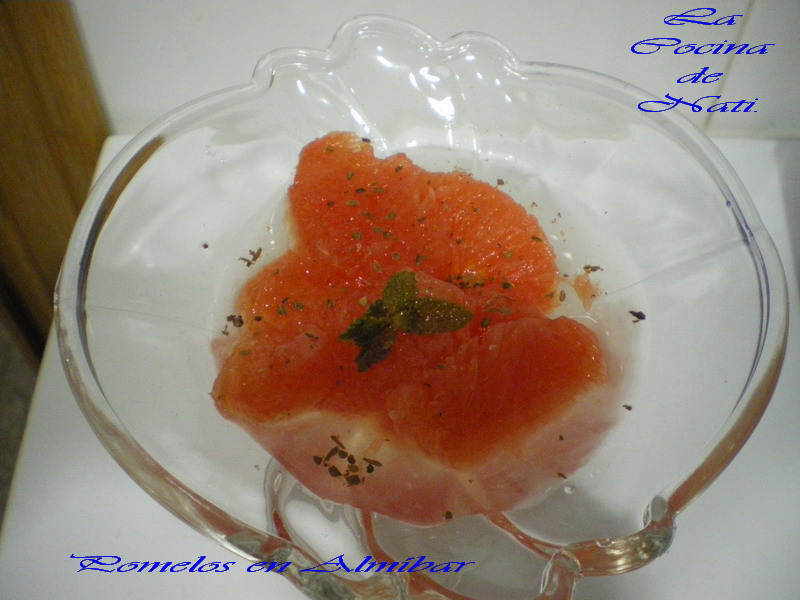 POSTRES DE LA A A LA Z POMELOS EN ALMÍBAR.