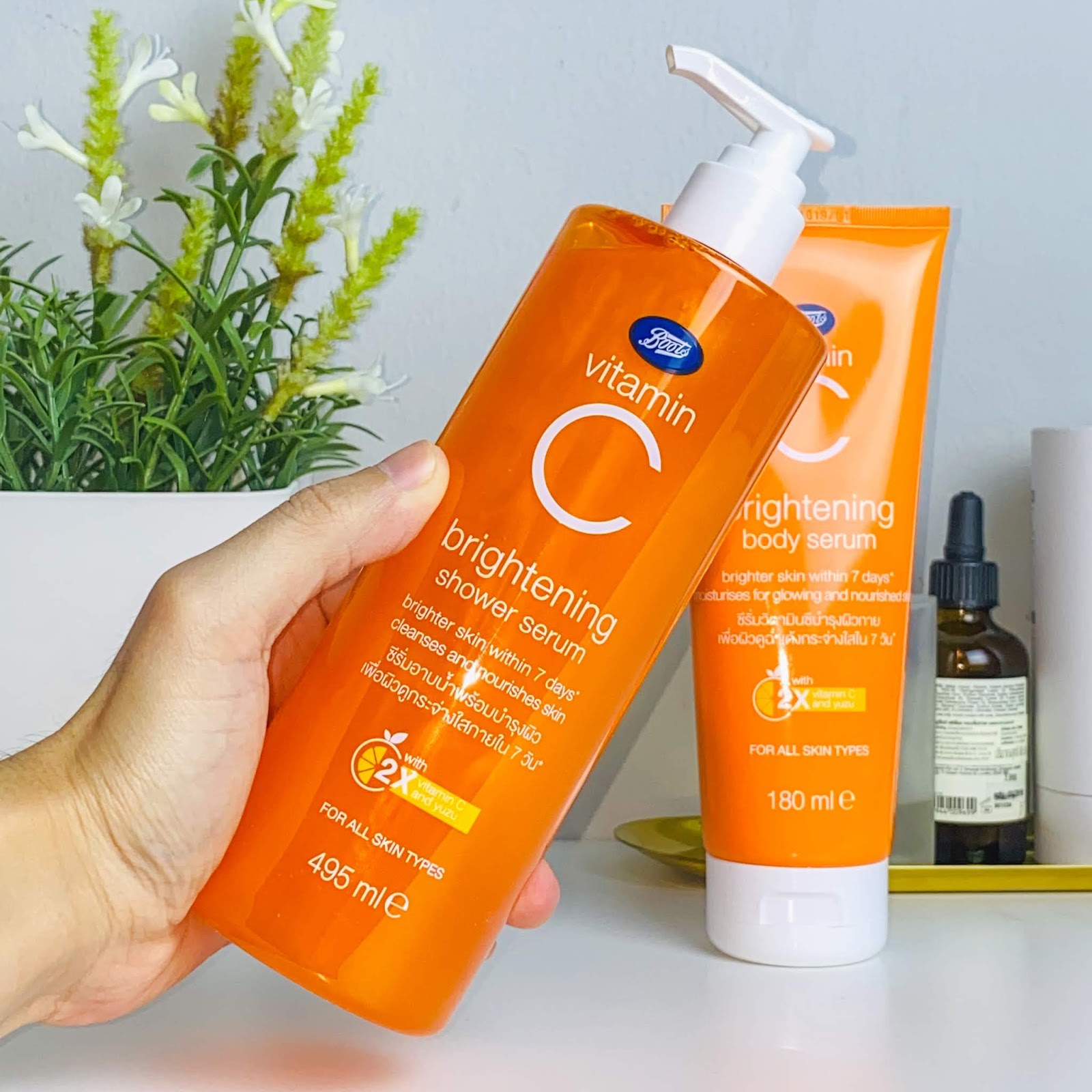 Review Boots Vitamin C brightening bath & body routine iBoom_Style