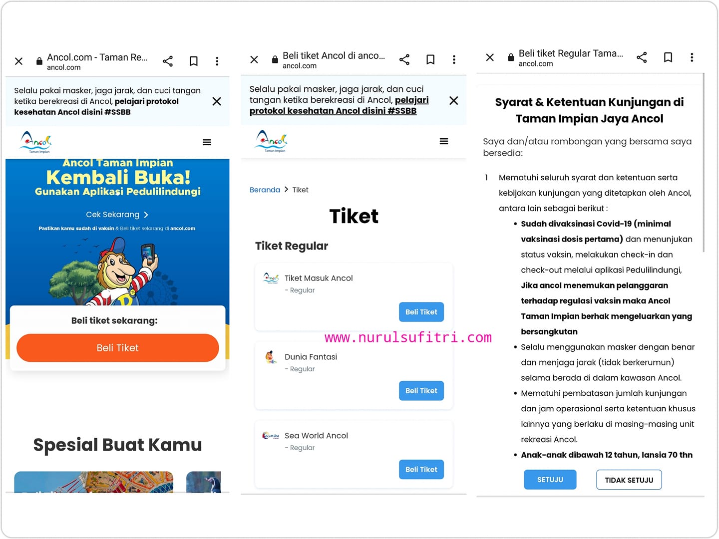 Cara Beli Tiket Ancol Online Nurul Sufitri Travel Lifestyle Blog