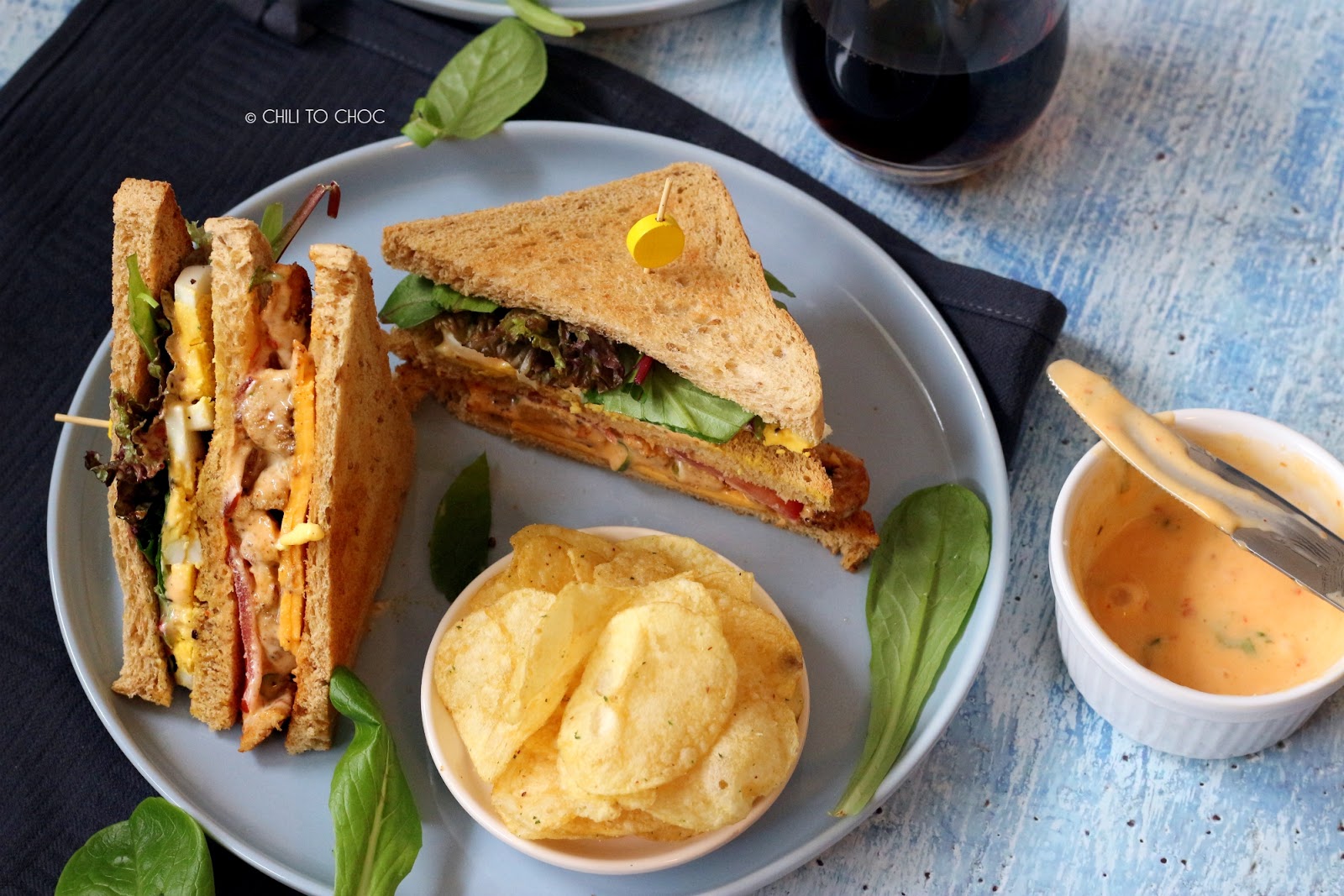 Tandoori Chicken Club Sandwich Tandoori Chicken Club Sandwich