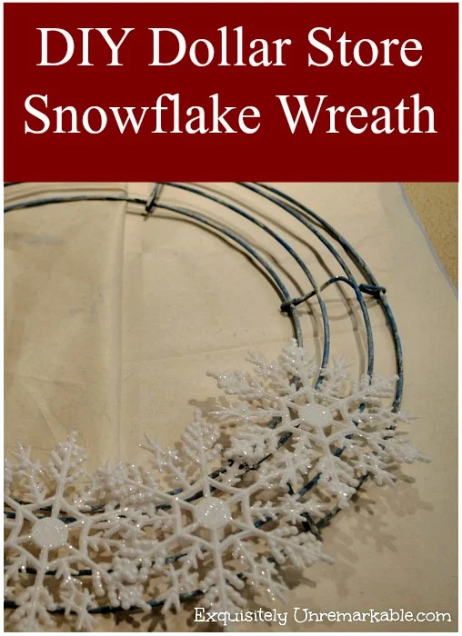 Dollar Store Snowflake Wreath