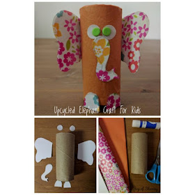 Paper roll Craft, Elephant Craft, upcycled craft, recycled craft, toilet roll craft, Kids Crafts, Easy Craft, fun craft