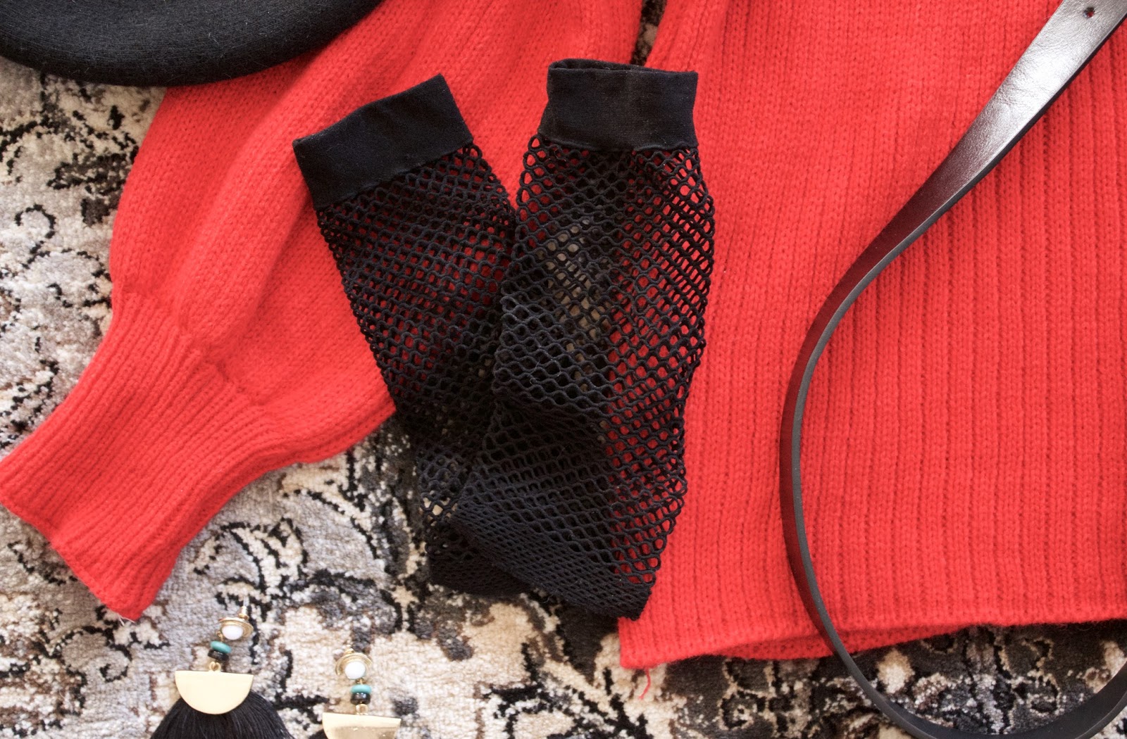 Fish Net Plain Ankle Socks - Black Fish Net Plain Ankle Socks - Black