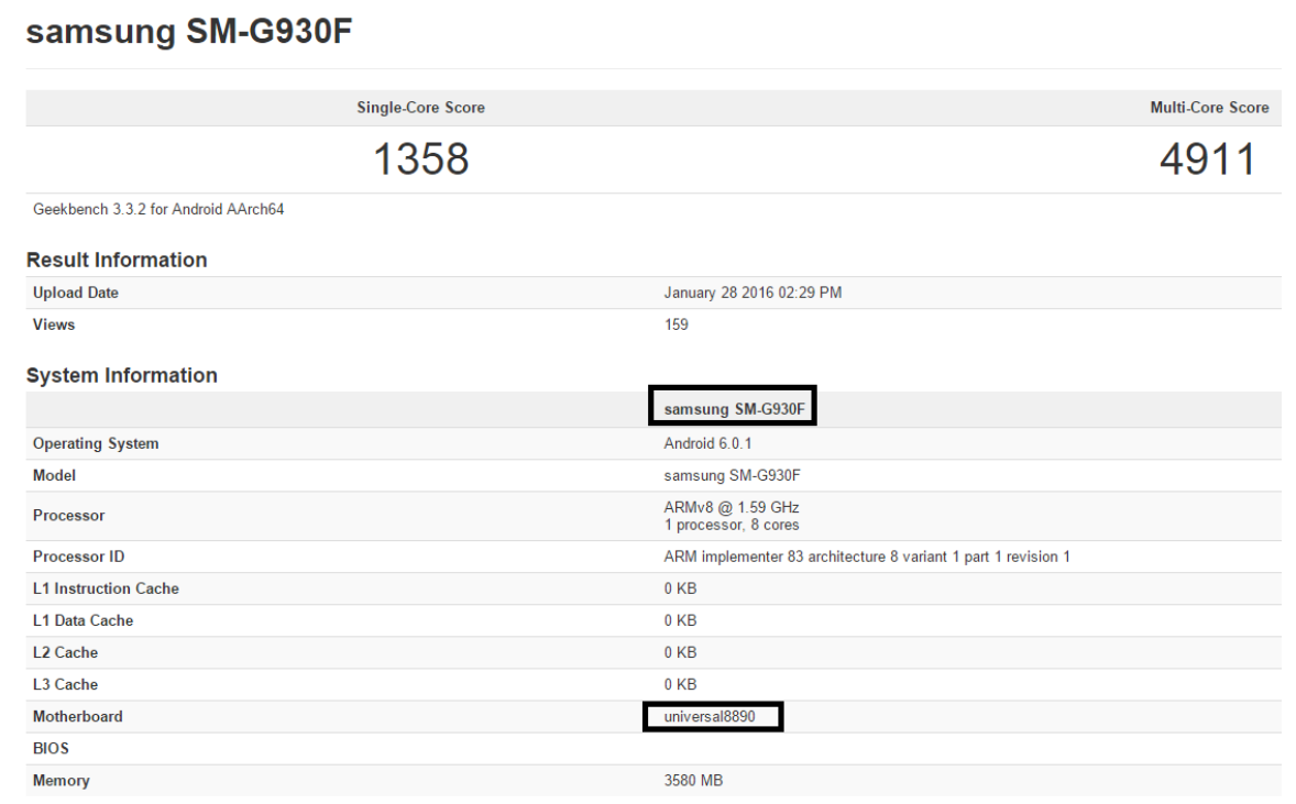 galaxy s7 geekbench scores galaxy s7 geekbench scores