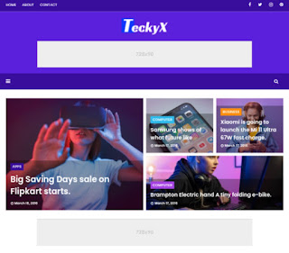 Teckyx premium blogger template free download