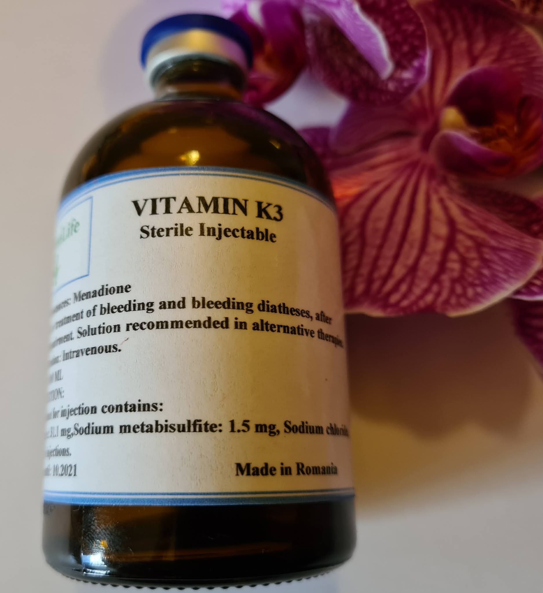 Vitamin K3 (Menadione) I.V & VITAMIN C I.V (Ascorbic Acid)