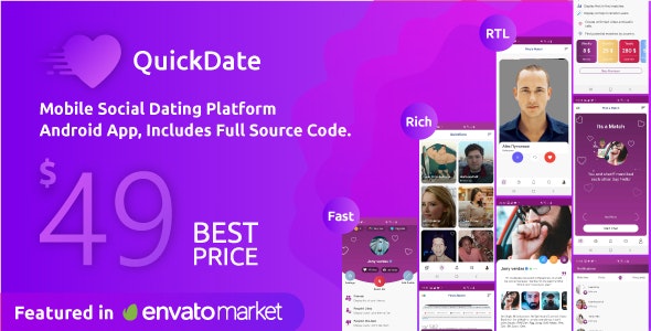 QuickDate Android v2.1 - Mobile Social Dating Platform Application QuickDate Android v2.1 - Mobile Social Dating Platform Application