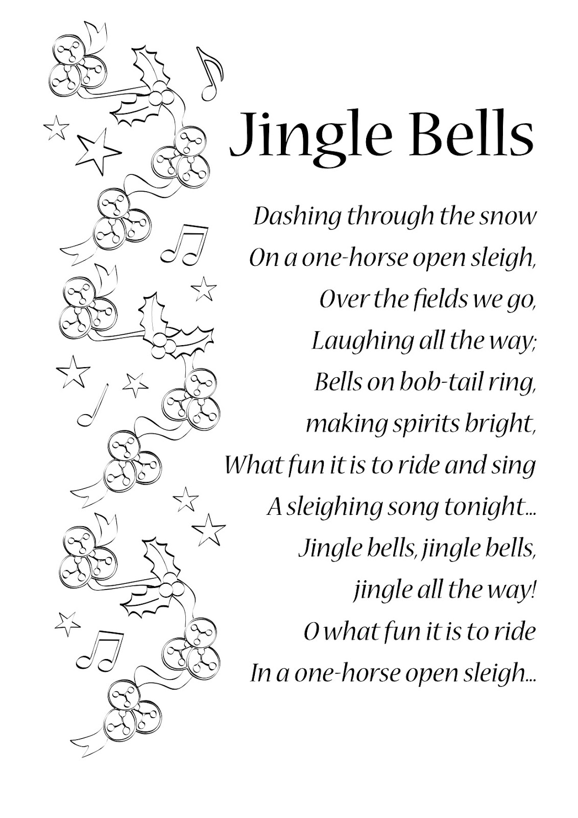 Jingle Bell Rock Lyrics Printable Printable Template Jingle Bell Rock Lyrics Printable Printable Template