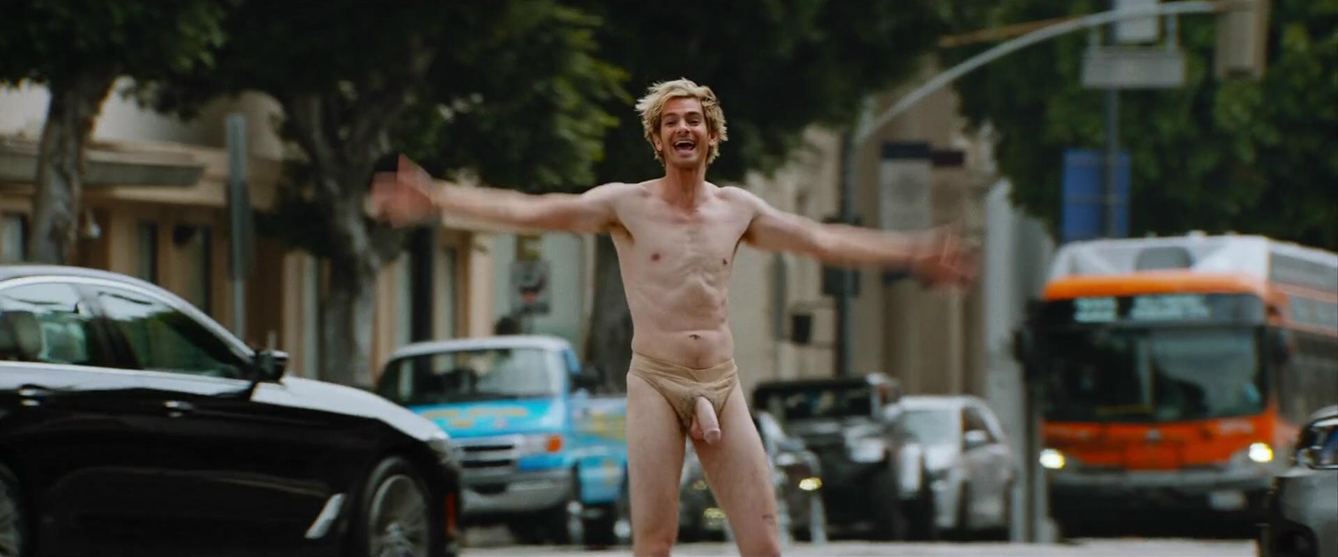 Andrew Garfield naked bum & fake cock in Mainstream.
