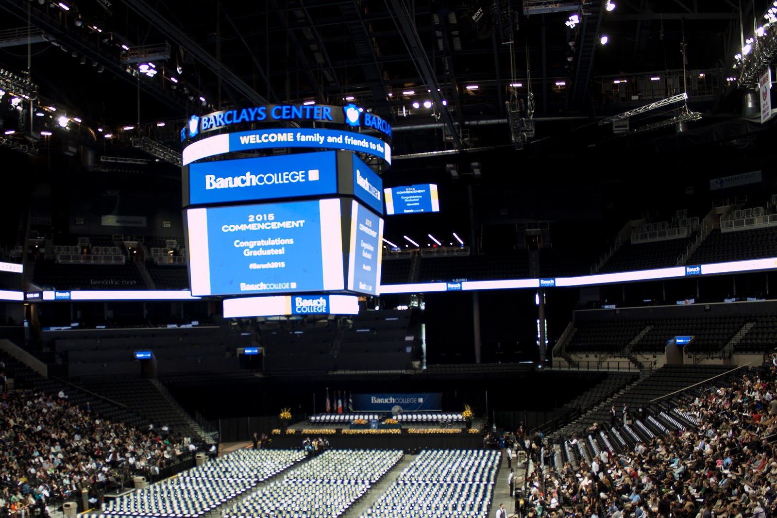 Baruch College, Barclays Center, Barclays Center inside, 2015 Commencement, undergraduate, graduation, New York