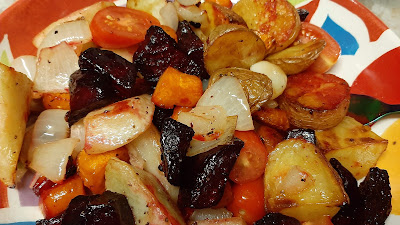 Roasted veg and potatoes