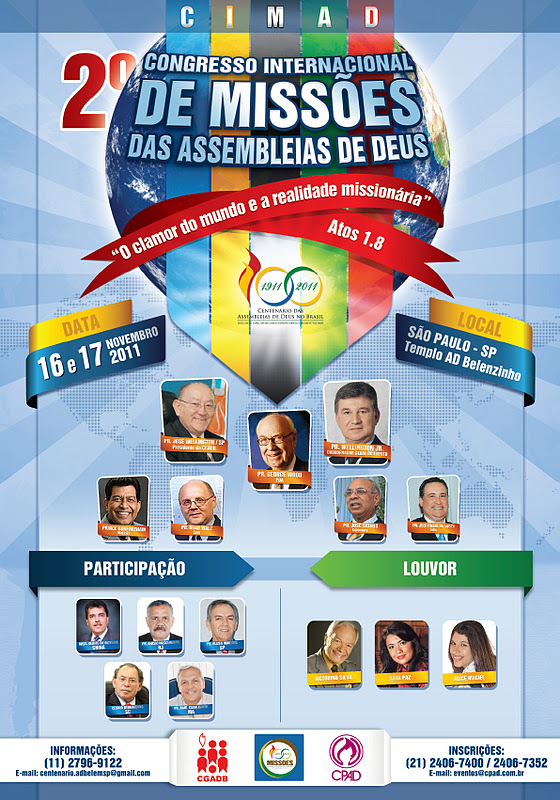 Participe do 2º Congresso Internacional de Missões das Assembleias de Deus (CIMAD) PORTAL
