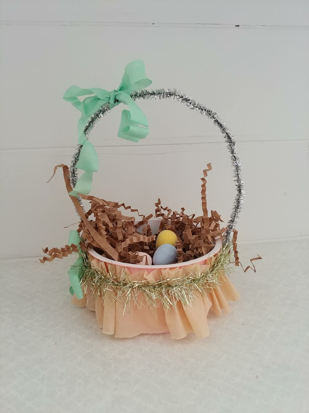 Upcycled Yogurt Container Easter Baskets Little Vintage Cottage