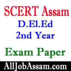 SCERT Assam D.El.Ed 2nd Year Question Paper 2020
