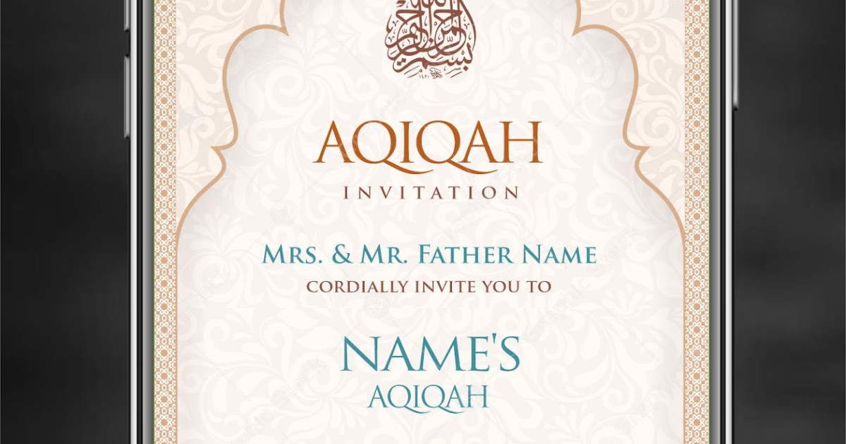 Aqiqah Invitation Card M. +917860315684