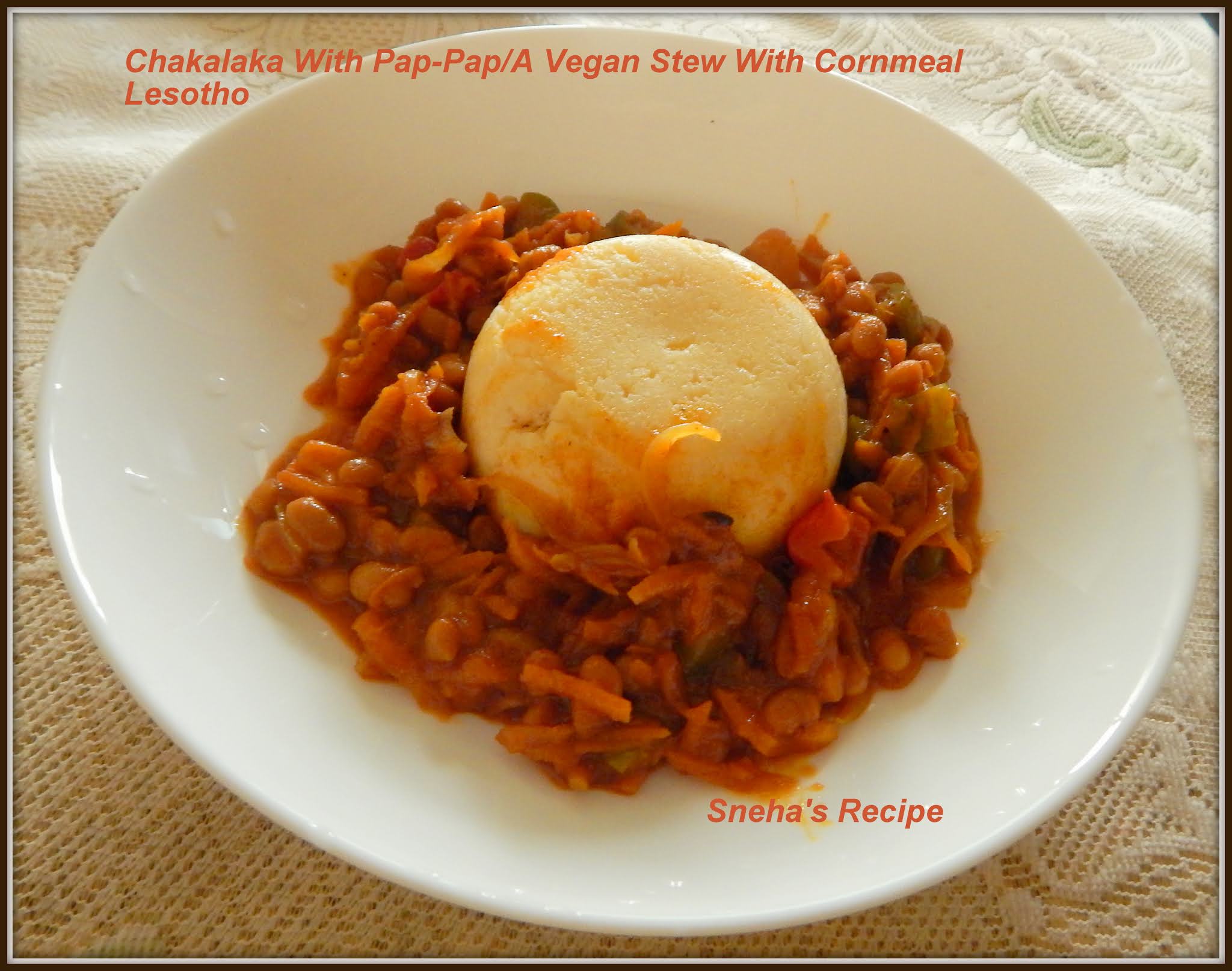Chakalaka With PapPap/A Vegan & Gluten