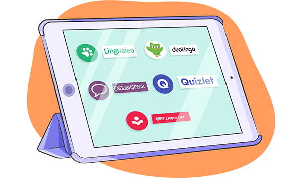 топ платформ по изучения английского языка. школа skyeng. пазлы для изучения английского. приложения для изучения английского. логотип компании skyeng.