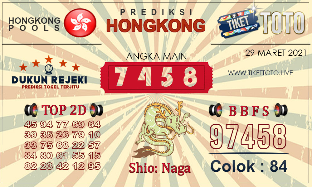 Prediksi Togel HONGKONG TIKETTOTO 29 MARET 2021