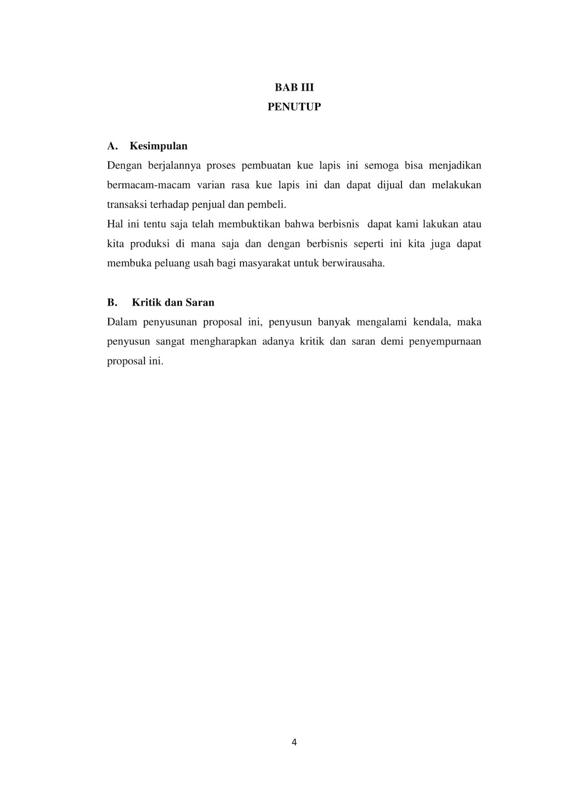 Contoh Kesimpulan Proposal Contoh Proposal Kegiatan