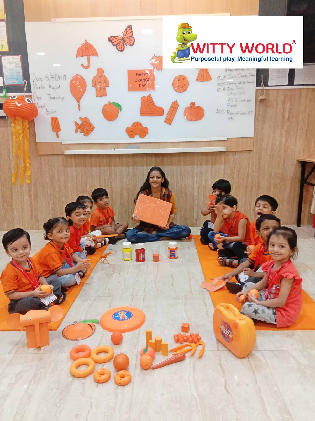 On The Top Of The World Orange Day Celebrated By Nursery Section At On The Top Of The World Orange Day Celebrated By Nursery Section At