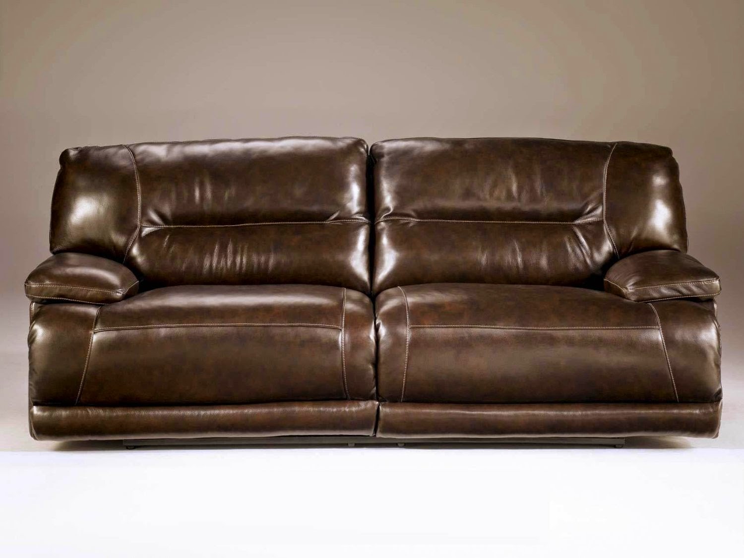 ashley leather reclining sofa reviews