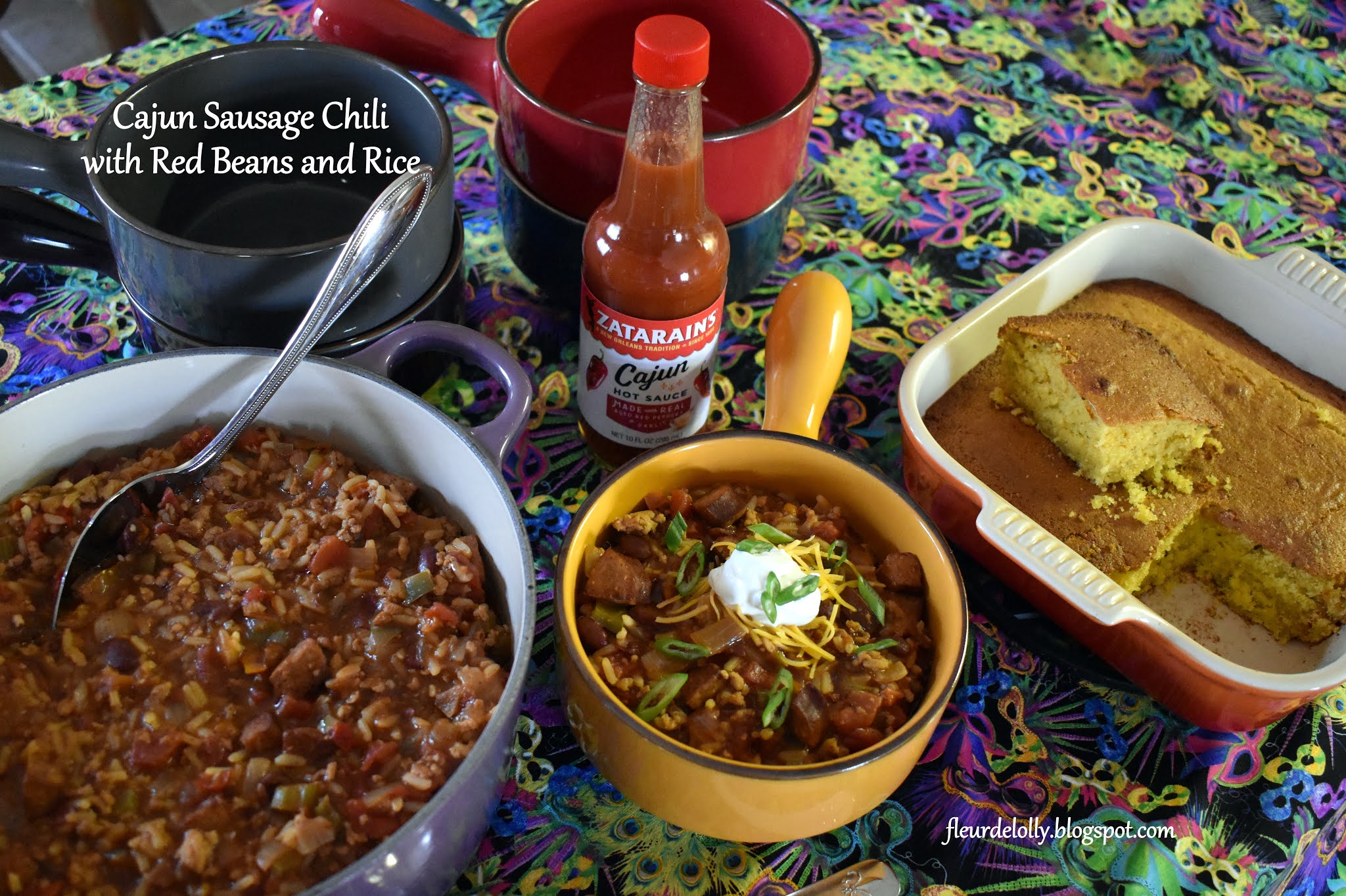 Fleur de Lolly Zatarain's Cajun Sausage Chili with Red Beans and Rice
