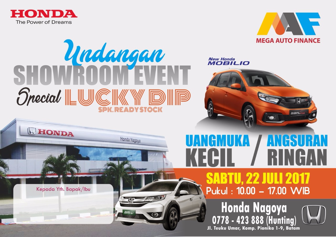 Showroom Event Dealer Honda Nagoya Batam Mobil Honda Batam