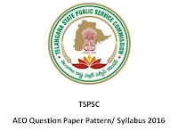 TSPSC AEO Model Question Paper 2016 Syllabus in telugu