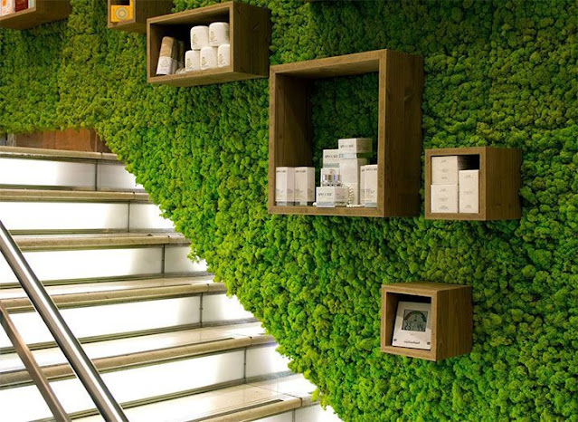 Green grass wall design