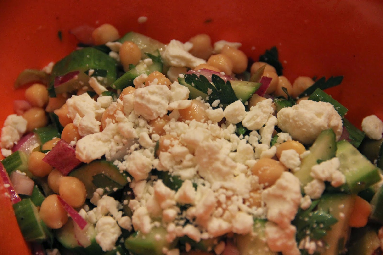 Simple . Chic . Savory Refreshing Garbanzo Bean Salad