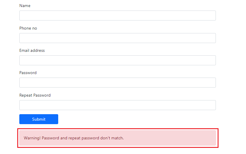 Server side validation in php programmopedia