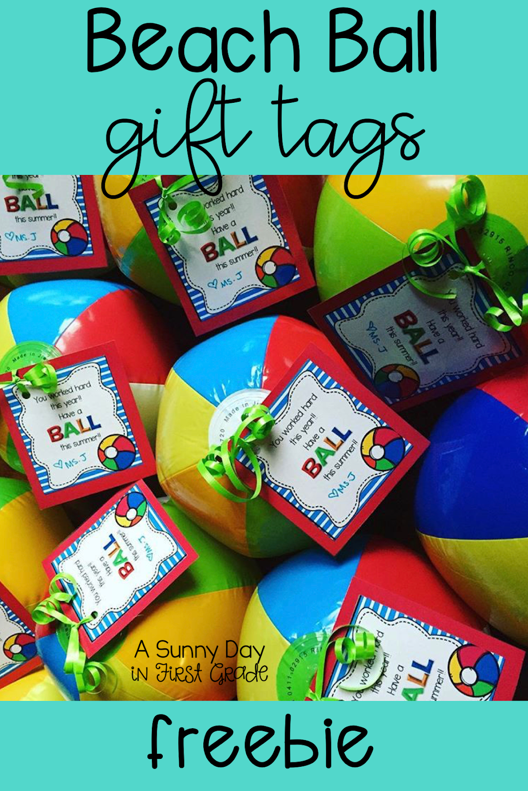 End of Year Gifts (for students & volunteers) A Sunny Day in First Grade