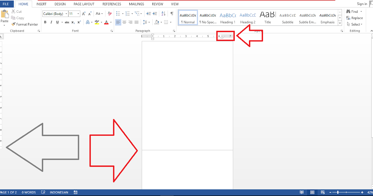 Cara Menampilkan Batas Margin (Kertas) atau Batas Ruler Bagian Samping