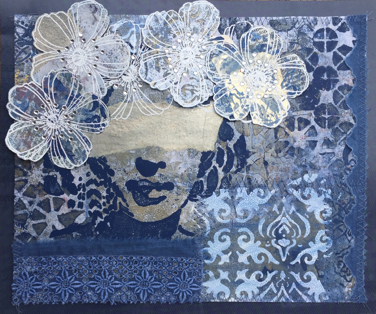 STENCIL MASK Queen Annes Lace Gel Plate Printing Tool Gelli Plate
