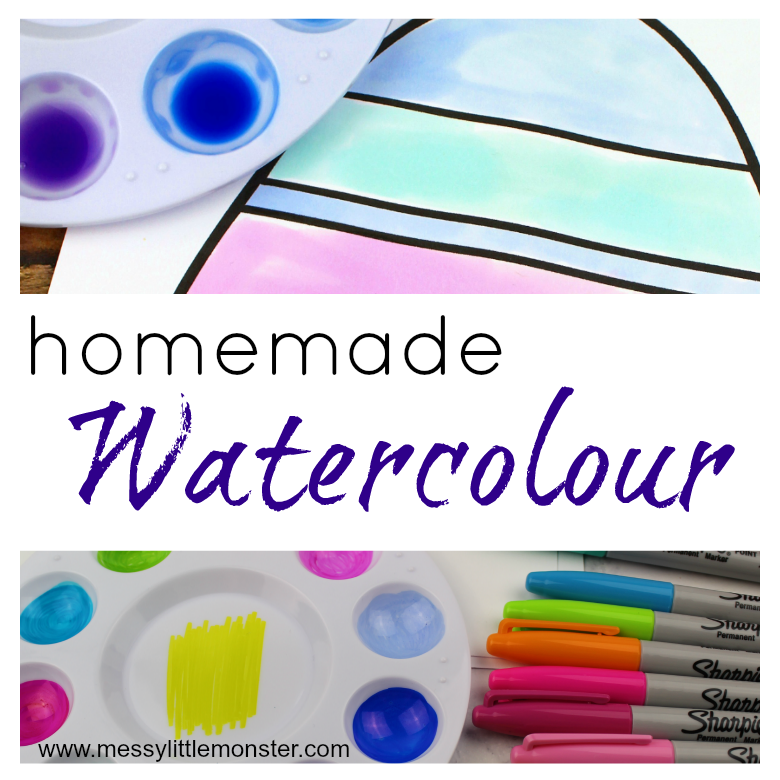 Homemade Watercolor Paint Recipe Messy Little Monster