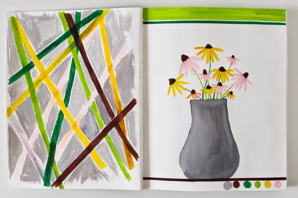 2x2, 2x2 Sketchbook, sketchbook, gouache, markers, Anne Butera, Dana Barbieri