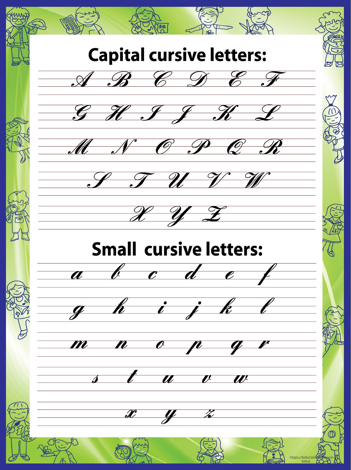 Lowercase and cursive letters