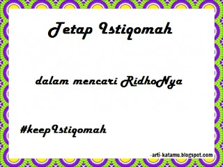 Keep Istiqomah