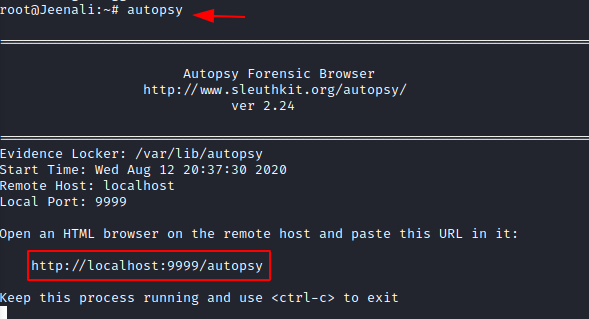 Autopsy Forensic Browser in Linux