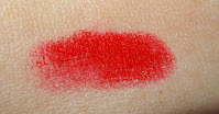 Swatch MAC Ruby Woo Lipstick