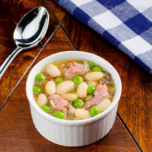 Kitchen Riffs White Bean and Quinoa Soup with Ham