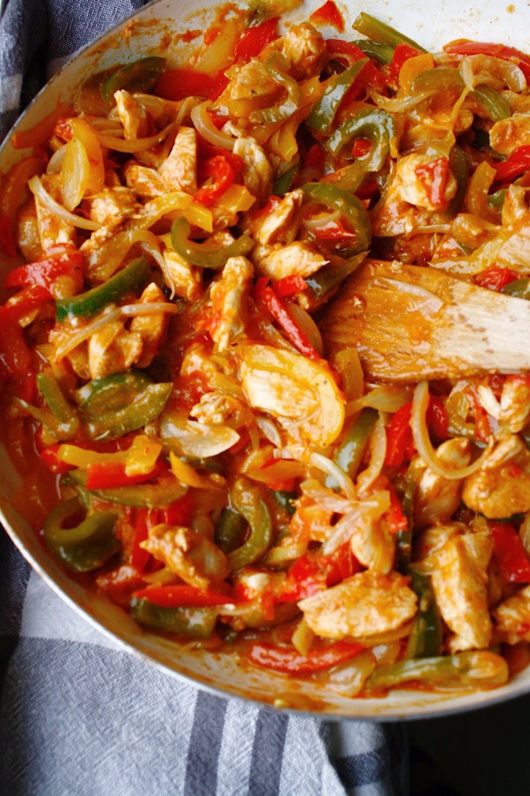 Fajitas de pui Teacher is cooking