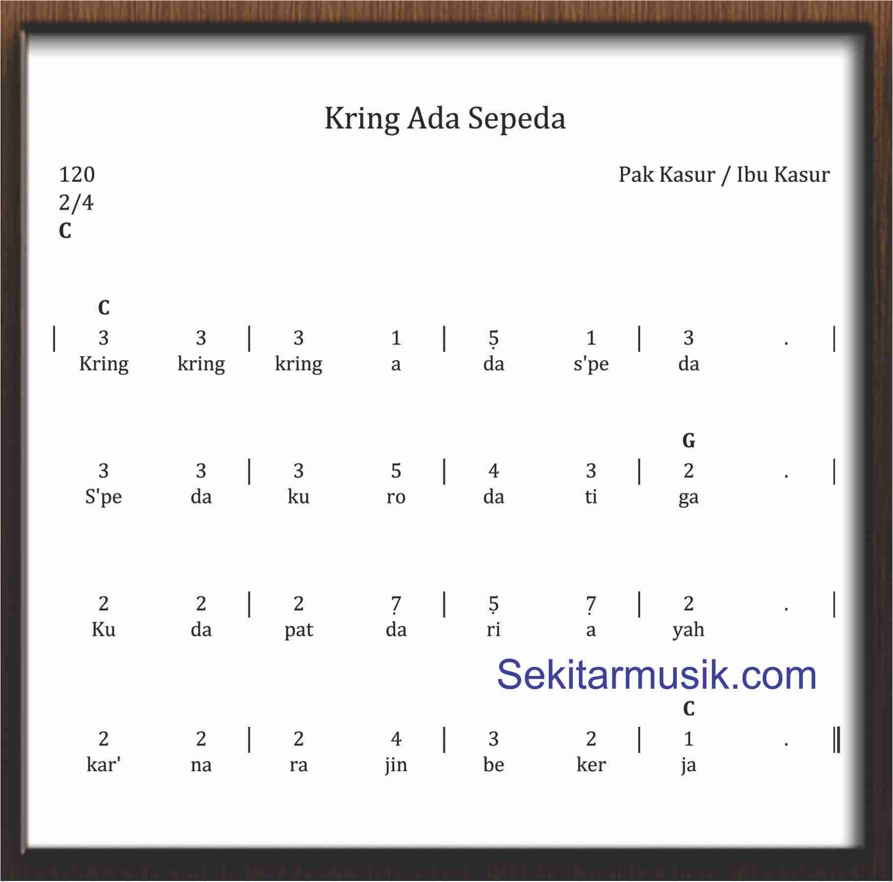 Not Angka Kring Ada Sepeda Sekitar Musik