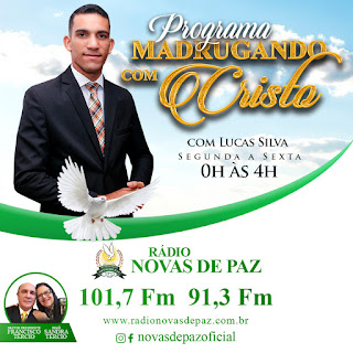 Banner Programa de Rádio Novas de Paz  Rádio Novas de Paz Rádio Pernambuco  Programa Madrugando com Cristo