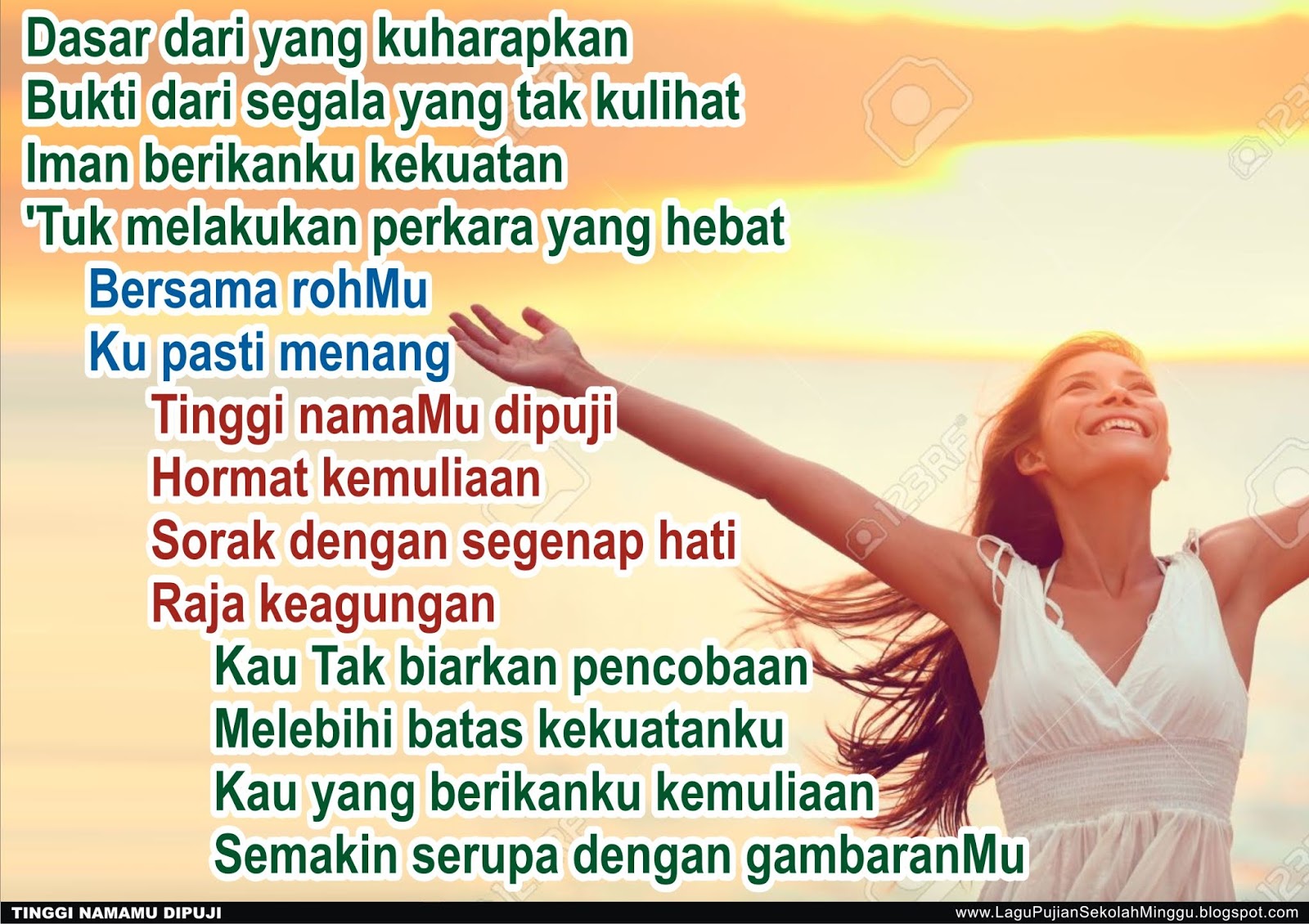 Lirik Lagu Pujian Rohani Kristen Sekolah Minggu Gereja Tuhan Yesus