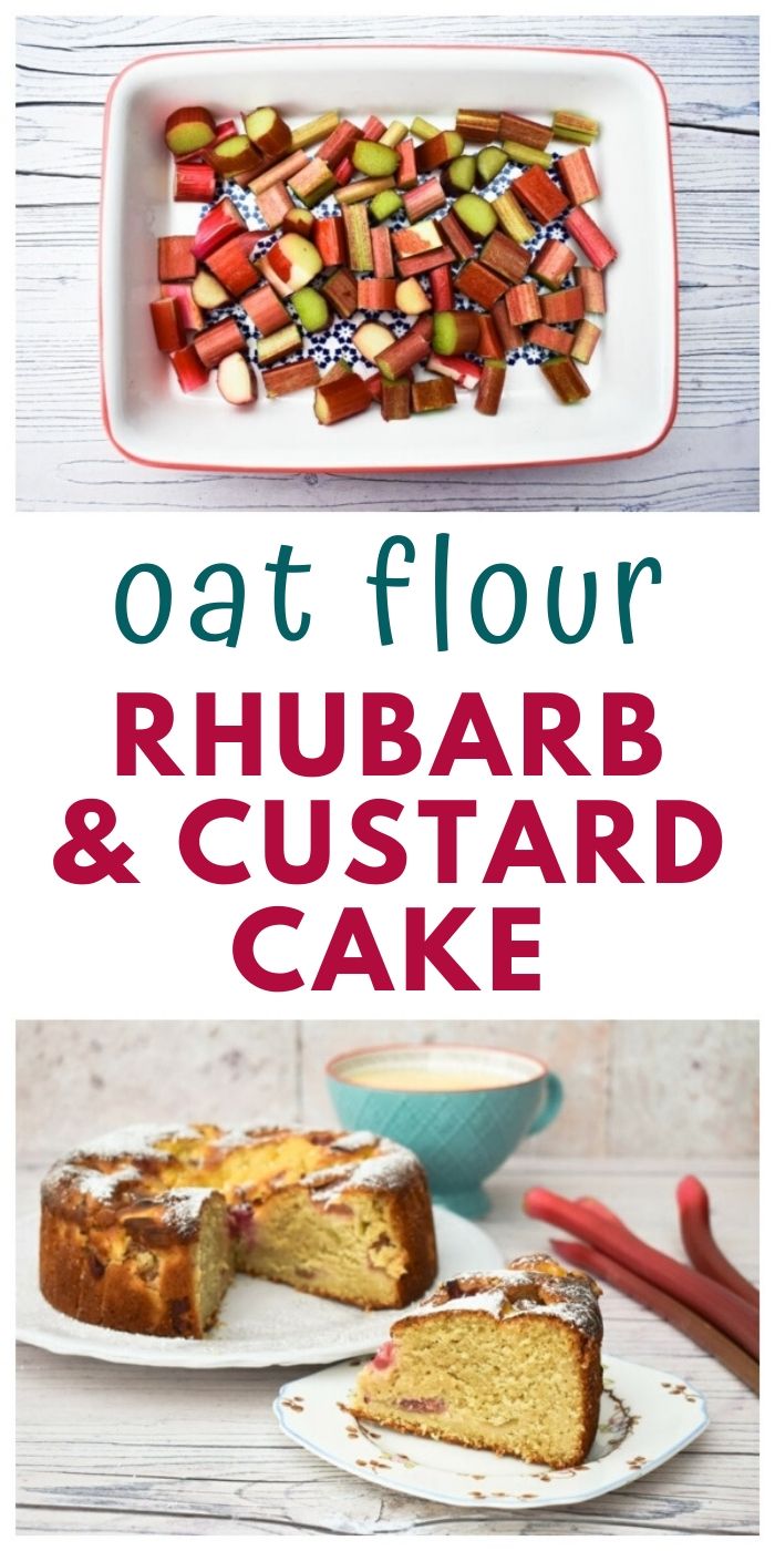 Oat Flour Rhubarb and Custard Cake Tinned Tomatoes