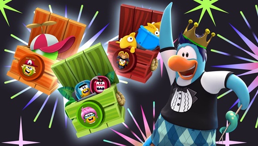 Box Critters - Ondas do CP - Club Penguin: Ilha do Club Penguin GIF.