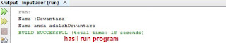 hasil run program input user 2