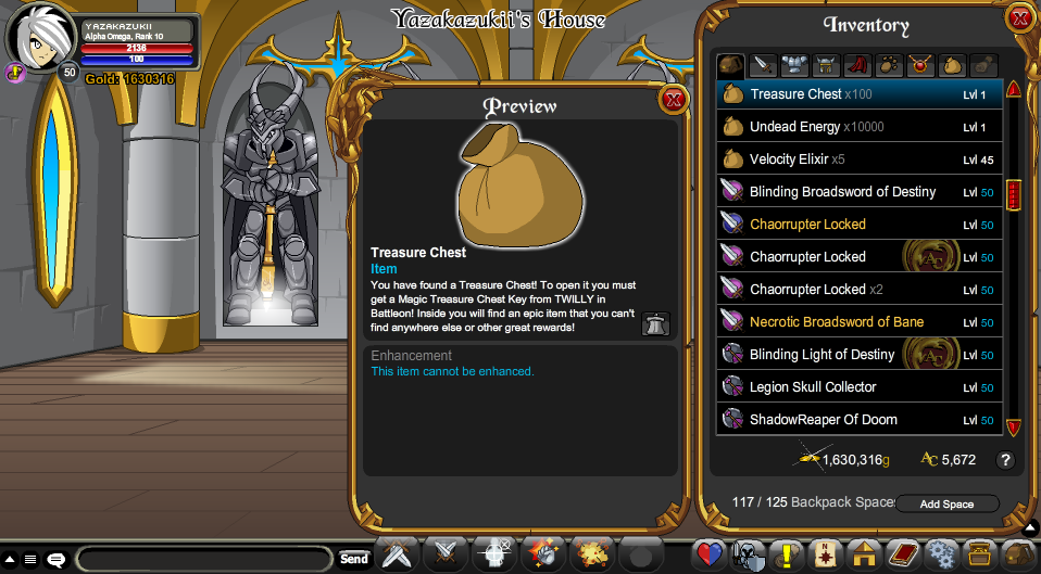Aqw Thailand Daily Quest Treasure Chest & Power Gem