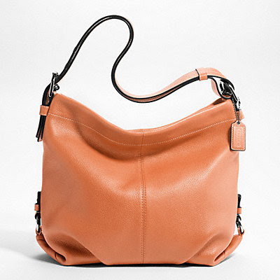mentari discounts: COACH Leather Duffle Bag F15064 - Tangerine